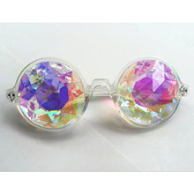 Load image into Gallery viewer, Festivals Kaleidoscope Rainbow Sunglass, Pink, Black, Transparent, Ultimate Kaleidoscope Glasses Rainbow Rave Light Eyewear