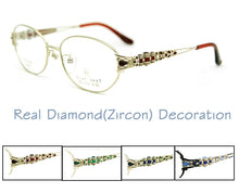 Load image into Gallery viewer, &quot;Fiat Lux &quot;Original Brand Eyeglasses Frames for Glasses Women Optical in Real Diamond Full Rim Titanium