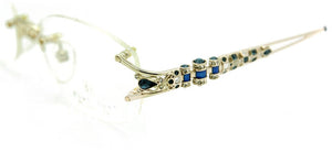 "Fiat Lux "Original Brand Eyeglasses Frames for Glasses Women Optical in Real Diamond Full Rim Titanium