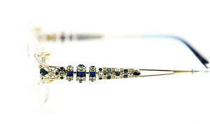 "Fiat Lux "Original Brand Eyeglasses Frames for Glasses Women Optical in Real Diamond Full Rim Titanium