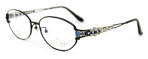 "Fiat Lux "Original Brand Eyeglasses Frames for Glasses Women Optical in Real Diamond Full Rim Titanium