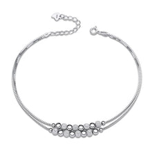 Load image into Gallery viewer, Fine Jewelry 925 Sterling Silver Bracelets for Women Fine Jewelry Round Beads Box Link Chain Bracelets &amp; Bangles Lovers Gifts