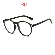 Load image into Gallery viewer, Finished Myopia Glasses Men Vintage Round Eyeglasses for Women Retro Shortsighted Eyeglass Prescription -1.0 1.5 2.0 2.5 to -6.0