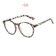 Load image into Gallery viewer, Finished Myopia Glasses Men Vintage Round Eyeglasses for Women Retro Shortsighted Eyeglass Prescription -1.0 1.5 2.0 2.5 to -6.0