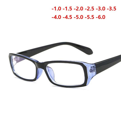 Finished Myopia Glasses With Degree Women Men Short-sight Eyewear Black Blue Red Frame With Diopter Sighted Prescription Glasses