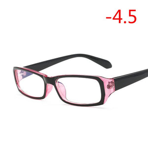 Finished Myopia Glasses With Degree Women Men Short-sight Eyewear Black Blue Red Frame With Diopter Sighted Prescription Glasses