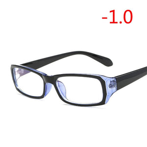 Finished Myopia Glasses With Degree Women Men Short-sight Eyewear Black Blue Red Frame With Diopter Sighted Prescription Glasses