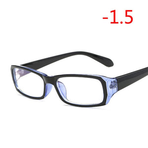 Finished Myopia Glasses With Degree Women Men Short-sight Eyewear Black Blue Red Frame With Diopter Sighted Prescription Glasses