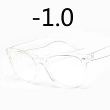 Load image into Gallery viewer, Finished Myopia glasses Transparent White Plastic Frame 2140 Eyewear Diopters 0 -0.5 -1 -1.5 -2 -2.5 -3 -3.5 -4 -4.5 -5 -5.5 -6
