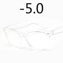 Load image into Gallery viewer, Finished Myopia glasses Transparent White Plastic Frame 2140 Eyewear Diopters 0 -0.5 -1 -1.5 -2 -2.5 -3 -3.5 -4 -4.5 -5 -5.5 -6