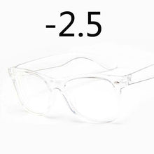 Load image into Gallery viewer, Finished Myopia glasses Transparent White Plastic Frame 2140 Eyewear Diopters 0 -0.5 -1 -1.5 -2 -2.5 -3 -3.5 -4 -4.5 -5 -5.5 -6