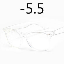 Load image into Gallery viewer, Finished Myopia glasses Transparent White Plastic Frame 2140 Eyewear Diopters 0 -0.5 -1 -1.5 -2 -2.5 -3 -3.5 -4 -4.5 -5 -5.5 -6