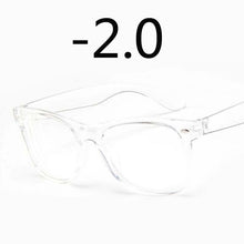 Load image into Gallery viewer, Finished Myopia glasses Transparent White Plastic Frame 2140 Eyewear Diopters 0 -0.5 -1 -1.5 -2 -2.5 -3 -3.5 -4 -4.5 -5 -5.5 -6