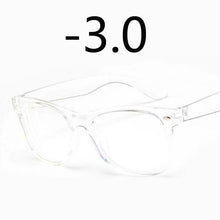 Load image into Gallery viewer, Finished Myopia glasses Transparent White Plastic Frame 2140 Eyewear Diopters 0 -0.5 -1 -1.5 -2 -2.5 -3 -3.5 -4 -4.5 -5 -5.5 -6