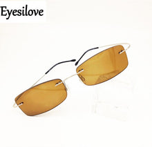 Load image into Gallery viewer, Finished rimless myopia sunglasses ultra-light frameless Nearsighted Glasses Myopia glasses sun glasses brown color