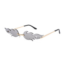 Load image into Gallery viewer, Fire shape Sunglasses Women smaill Size Frameless Cat eye Mirror Sun Glasses for women Lady Female Brand Designer