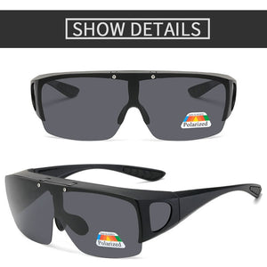 Fit Over Polarized Sunglasses Flip Up Lens for Men Women Sunglasses Wear Over Prescription Glasses Polarized Glasses Driving