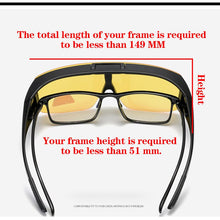 Load image into Gallery viewer, Fit Over Polarized Sunglasses Flip Up Lens for Men Women Sunglasses Wear Over Prescription Glasses Polarized Glasses Driving