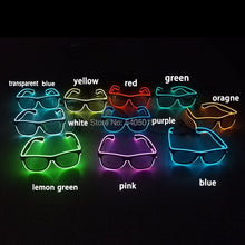 Load image into Gallery viewer, Flashing Luminous EL Wire Glasses Glow Party Supplies Apparel Accessories Neon Light Sunglasses For Nightclub Dance