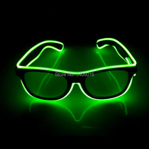 Flashing Luminous EL Wire Glasses Glow Party Supplies Apparel Accessories Neon Light Sunglasses For Nightclub Dance