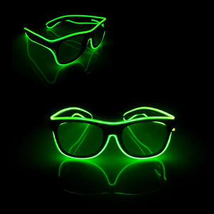Flashing Luminous EL Wire Glasses Glow Party Supplies Apparel Accessories Neon Light Sunglasses For Nightclub Dance
