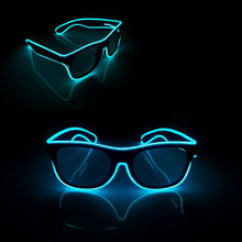 Load image into Gallery viewer, Flashing Luminous EL Wire Glasses Glow Party Supplies Apparel Accessories Neon Light Sunglasses For Nightclub Dance