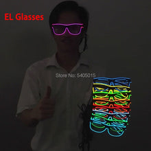 Load image into Gallery viewer, Flashing Luminous EL Wire Glasses Glow Party Supplies Apparel Accessories Neon Light Sunglasses For Nightclub Dance