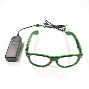 Flashing Luminous EL Wire Glasses Glow Party Supplies Apparel Accessories Neon Light Sunglasses For Nightclub Dance