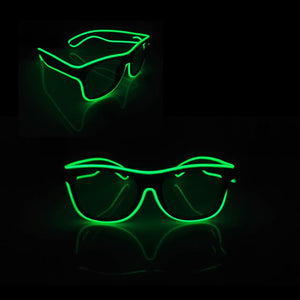 Flashing Luminous EL Wire Glasses Glow Party Supplies Apparel Accessories Neon Light Sunglasses For Nightclub Dance