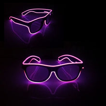 Load image into Gallery viewer, Flashing Luminous EL Wire Glasses Glow Party Supplies Apparel Accessories Neon Light Sunglasses For Nightclub Dance