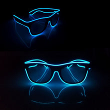 Load image into Gallery viewer, Flashing Luminous EL Wire Glasses Glow Party Supplies Apparel Accessories Neon Light Sunglasses For Nightclub Dance
