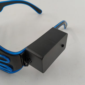 Flashing Rechargeable Shutter Sunglasses Cosplay Party Props Neon Decor Decorative LED Glasses For Halloween Dance Party