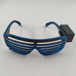 Flashing Rechargeable Shutter Sunglasses Cosplay Party Props Neon Decor Decorative LED Glasses For Halloween Dance Party