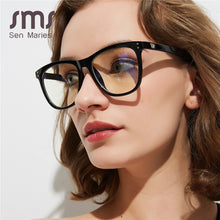 Load image into Gallery viewer, Flat Mirror Cat Eye Glasses Frames Women Men Glasses Unique Black Leopard Frame Styles Vintage Optical Computer Glasses