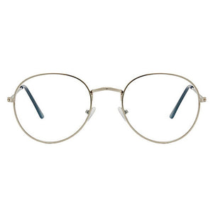Flat Mirror Metal Eyewear Women Girls Solid Color Decorative Glasses Metal Round Spectacle Frame Fashion Retro Glasses Frame