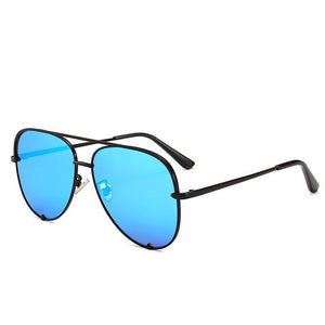 Flat Top Aviation Sunglasses Women UV400 Retro Brand Designer  Mirror Sun Glasses For Female Ladies Metal Frame Eyewear