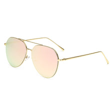 Load image into Gallery viewer, Flat Top Aviation Sunglasses Women UV400 Retro Brand Designer  Mirror Sun Glasses For Female Ladies Metal Frame Eyewear