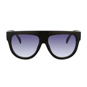 Flat Top Oversized Women Sunglasses Retro Shield Shape Luxy Brand Design Big Frame Rivet Shades Sunglasses Women UV400 Eyewear