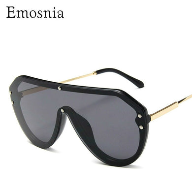 Flat Top Pilot Sunglasses Men Classic One Piece Lens Goggles Sun Glasses for Women Brand 2023  Shades