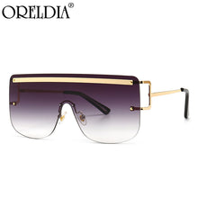 Load image into Gallery viewer, Flat Top Sunglasses Men And Women Retro Black Sunglasses Oversized Rimless Gradient Glasses 2023 Latest Sunglasses UV400