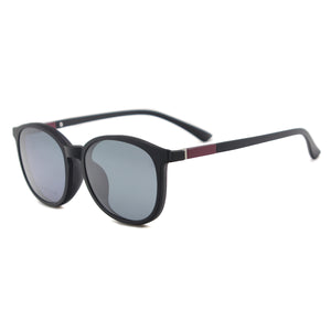 Flexible Plastic Vintage Round Sun Glasses Women Magnetic Polarized Prescription Sunglasses For Myopia Lens With Clip On