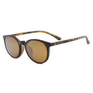 Flexible Plastic Women Round Retro Sun Glasses Polarized Clip On Sunglasses Driving Glasses For Prescription Lenses