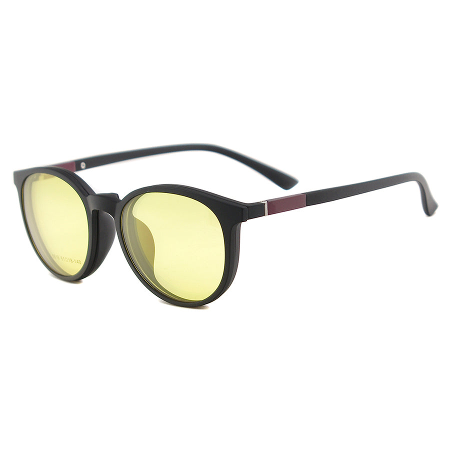 Flexible Plastic Women Round Retro Sun Glasses Polarized Clip On Sunglasses Driving Glasses For Prescription Lenses