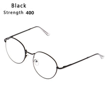 Load image into Gallery viewer, Flexible Portable Round -100~-40 Diopter Metal Myopia Glasses Reading Glasses Vision Care Eyeglasses