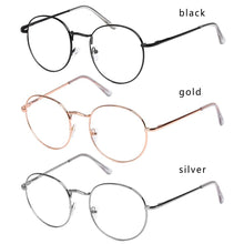 Load image into Gallery viewer, Flexible Portable Round -100~-40 Diopter Metal Myopia Glasses Reading Glasses Vision Care Eyeglasses