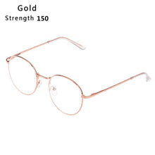 Load image into Gallery viewer, Flexible Portable Round -100~-40 Diopter Metal Myopia Glasses Reading Glasses Vision Care Eyeglasses