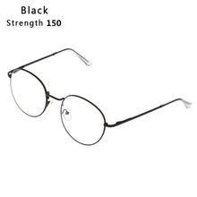 Load image into Gallery viewer, Flexible Portable Round -100~-40 Diopter Metal Myopia Glasses Reading Glasses Vision Care Eyeglasses