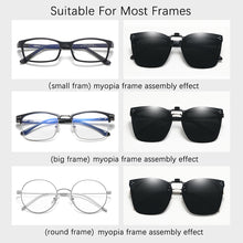 Load image into Gallery viewer, Flip Up Clip On Glasses Men Polarized Lens Photochromic Sunglasses Night Vision Mirrored Lens Driver Goggles Driving Glasses UV