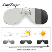 Load image into Gallery viewer, Flip Up Clip On Sunglasses Men Vintage Polarized Photochromic Yellow Lens Night Driving Glasses Female Eyeglasses Gafas De Sol