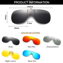 Load image into Gallery viewer, Flip Up Clip On Sunglasses Men Vintage Polarized Photochromic Yellow Lens Night Driving Glasses Female Eyeglasses Gafas De Sol